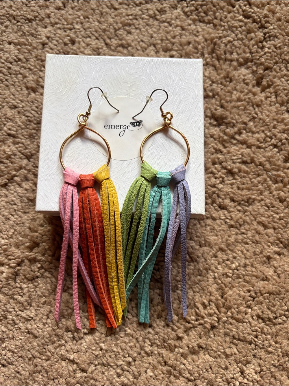 Emerge leather earrings